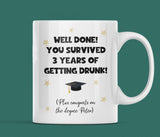 Personalised Funny Drunk Graduation Mug