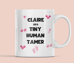 Personalised Tiny Human Tamer Nursery Teacher Mug, Teacher Thank you Gift