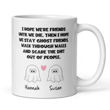 Personalised Funny Ghost Friends Mug, Halloween Boo Box Bestie Mug, Funny Best Friends Gift