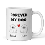 Personalised Forever My Boo Ghost Mug, Halloween Boo Box Girlfriend Mug, Funny Anniversary Gift