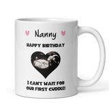 Personalised Happy Birthday Nanny Baby Scan Photo Mug, Nanny to be Birthday Gift