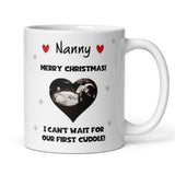 Personalised Christmas Nanny Baby Scan Photo Mug, Nanny to be Christmas Gift