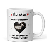 Personalised Christmas Grandma Baby Scan Photo Mug, Grandma to be Christmas Gift