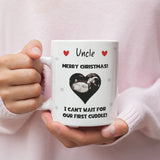 Personalised Christmas Uncle Baby Scan Photo Mug, Uncle to be Christmas Gift