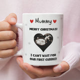 Personalised Christmas Mummy Baby Scan Photo Mug, Mum to be Christmas Gift