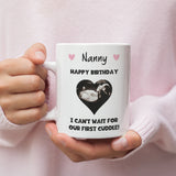 Personalised Happy Birthday Nanny Baby Scan Photo Mug, Nanny to be Birthday Gift