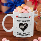 Personalised Christmas Grandma Baby Scan Photo Mug, Grandma to be Christmas Gift