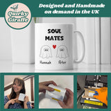 Personalised Soul Mates Ghost Mug, Halloween Boo Box Boyfriend Mug, Funny Anniversary Gift