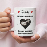 Personalised Christmas Daddy Baby Scan Photo Mug, Dad to be Christmas Gift