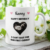 Personalised Happy Birthday Nanny Baby Scan Photo Mug, Nanny to be Birthday Gift