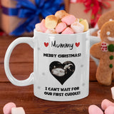 Personalised Christmas Mummy Baby Scan Photo Mug, Mum to be Christmas Gift