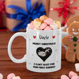 Personalised Christmas Uncle Baby Scan Photo Mug, Uncle to be Christmas Gift