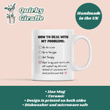 How I Deal With My Problems Work Bestie Mug, Work Bestie Secret Santa, Funny Leaving Gift