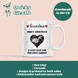 Personalised Christmas Grandma Baby Scan Photo Mug, Grandma to be Christmas Gift