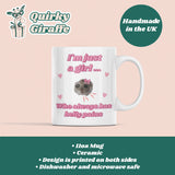 Funny I'm Just a Girl With Belly Pain Mug, Sad Hamster Joke Secret Santa IBS her, Christmas For Girlfriend, Gluten Free Intolerance