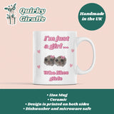 Funny I'm Just a Girl Who Likes Girls Mug, Sad Hamster Joke Secret Santa Lesbian Her, Christmas For Girlfriend