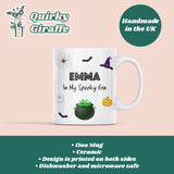 Personalised In My Spooky Era Mug, Halloween Boo Box Girlfriend Cup, Witch Spooky Gift