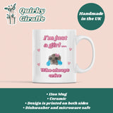 Funny I'm Just a Girl Who Always Cries Mug, Sad Hamster Joke Secret Santa Crying Her, Christmas For Girlfriend ADHD Crier