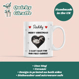 Personalised Christmas Daddy Baby Scan Photo Mug, Dad to be Christmas Gift