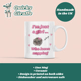 QG Funny I'm Just a Girl Who Loves Napping Mug, Sad Hamster Joke Secret Santa Sleeping Her, Christmas For Girlfriend Sleep