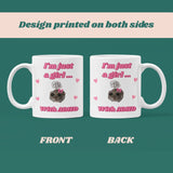 Funny I'm Just a Girl With ADHD Mug, Sad Hamster Joke Secret Santa ADHD Her, Christmas For Girlfriend ADHD