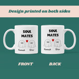 Personalised Soul Mates Ghost Mug, Halloween Boo Box Boyfriend Mug, Funny Anniversary Gift