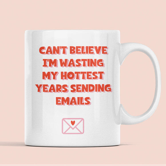 Hottest Years Sending Emails Work Mug, Funny Work Secret Santa, Joke Manager Gift, Work Bestie