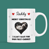 Personalised Christmas Daddy Baby Scan Photo Mug, Dad to be Christmas Gift