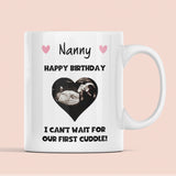 Personalised Happy Birthday Nanny Baby Scan Photo Mug, Nanny to be Birthday Gift