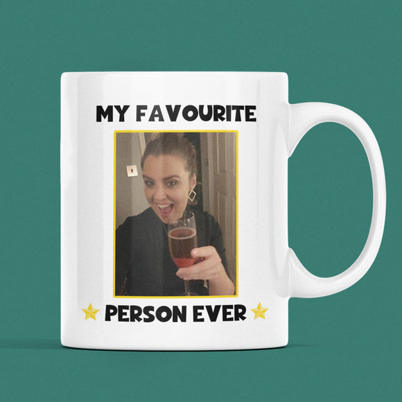 Personalised My Favourite Person Photo Funny Mug, Funny Work Colleague Gift, Secret Santa