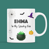 Personalised In My Spooky Era Mug, Halloween Boo Box Girlfriend Cup, Witch Spooky Gift