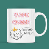 Funny V*pe Queen Where is My Vape Mug, Joke Secret Santa Vape her, Christmas For Vaper, Girlfriend Christmas