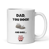 Dad Rock And Roll Mug, Dad Birthday Gift, Father's Day Dad, Fat Dad