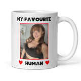 Personalised Photo My Favourite Human Funny Mug, Funny Girlfriend Valentines Gift, Boyfriend Anniversary Cup