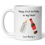 Personalised Uncle First Birthday Mug, Funny Uncle From Baby Gift