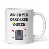 Air Fryer Queen Funny Mug, Girlfriend Air Fryer Joke Gift, Secret Santa For Her, Birthday Gift