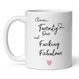 Personalised 21 Fucking Fabulous Mug, Woman 21st Birthday Gift