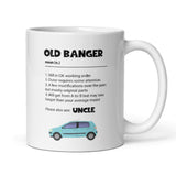 Old Banger Funny Uncle Mug, Uncle Birthday Gift, Father's Day Uncle