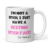 Resting Bitch Face Funny Mug - Secret Santa For Her, Birthday Gift