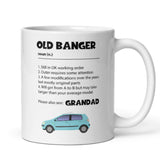 Old Banger Funny Grandad Mug, Grandad Birthday Gift, Father's Day Grandad