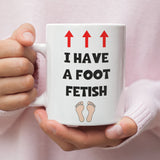 CQ Funny Foot Fetish Joke Mug, Birthday Joke, Secret Santa