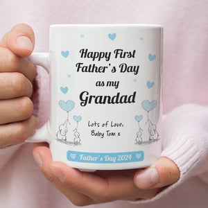 Personalised First Father's Day as my Grandad Mug, New Grandad Father's Day Gift