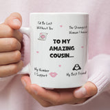 Amazing Cousin Mug, Cousin Birthday Gift