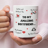 Amazing Boyfriend Mug, Funny Boyfriend Birthday, Boyfriend Valentines Gift, Anniversary Boyfriend Gift