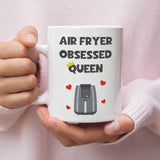 Air Fryer Queen Funny Mug, Girlfriend Air Fryer Joke Gift, Secret Santa For Her, Birthday Gift