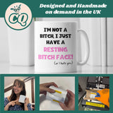 Resting Bitch Face Funny Mug - Secret Santa For Her, Birthday Gift