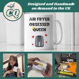 Air Fryer Queen Funny Mug, Girlfriend Air Fryer Joke Gift, Secret Santa For Her, Birthday Gift