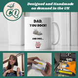 Dad Rock And Roll Mug, Dad Birthday Gift, Father's Day Dad, Fat Dad