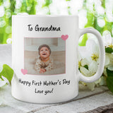 Personalised Photo Grandma First Mother's Day Mug, To Grandma From Grandchildren