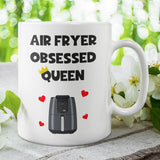 Air Fryer Queen Funny Mug, Girlfriend Air Fryer Joke Gift, Secret Santa For Her, Birthday Gift